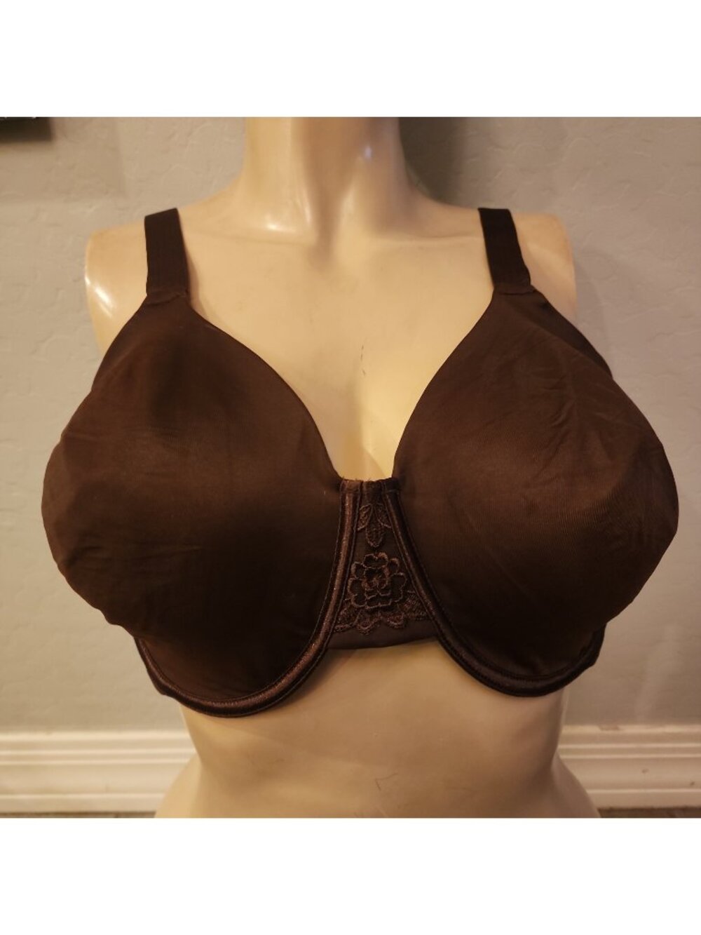 Vanity Fair Bra 44D Brown Underwire Unlined 76080